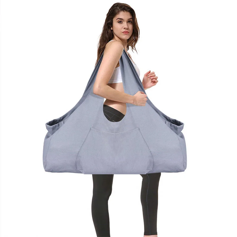 

Gym Tote Carrier Storage Accessories Sport Solid Dancing Dress Large Capacity Fitness Zipper Side Pocket Shoulder Yoga Mat Bag