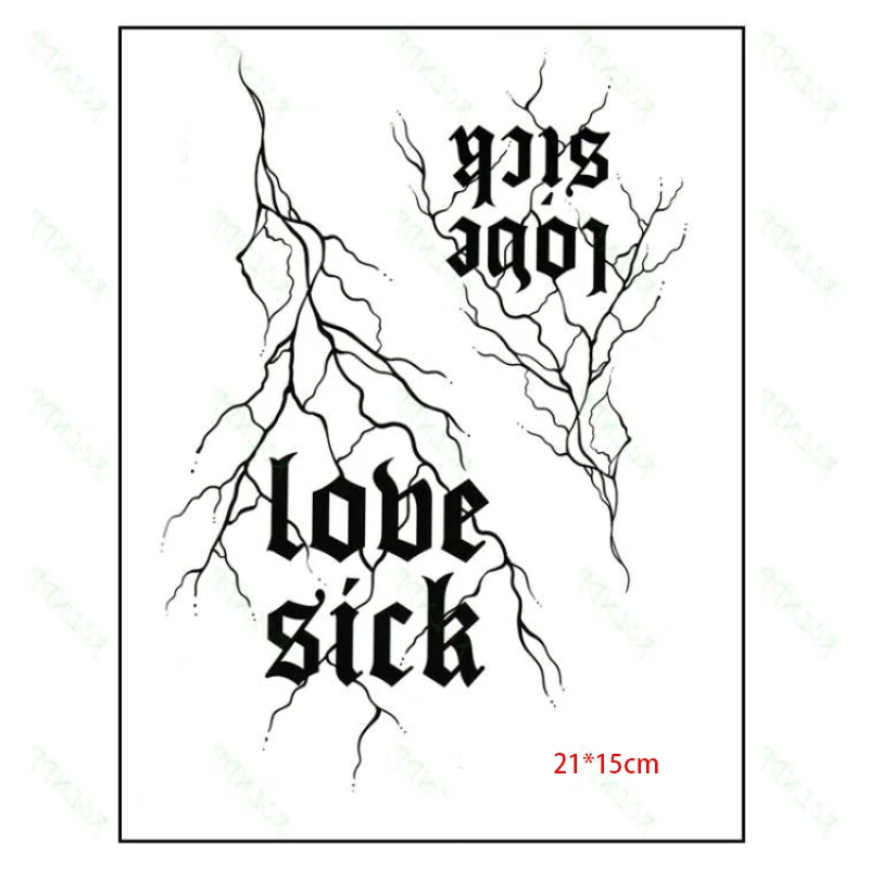 Водостойкая временная татуировка-наклейка сексуальная любовь на бедра больные