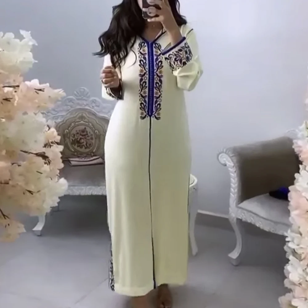 Jellaba Dress Women hijab Embroidery Floral Kaftan Dubai 2021 Hooded Summer Fashion Elegant Long Dresses Robe Femme Moroccan