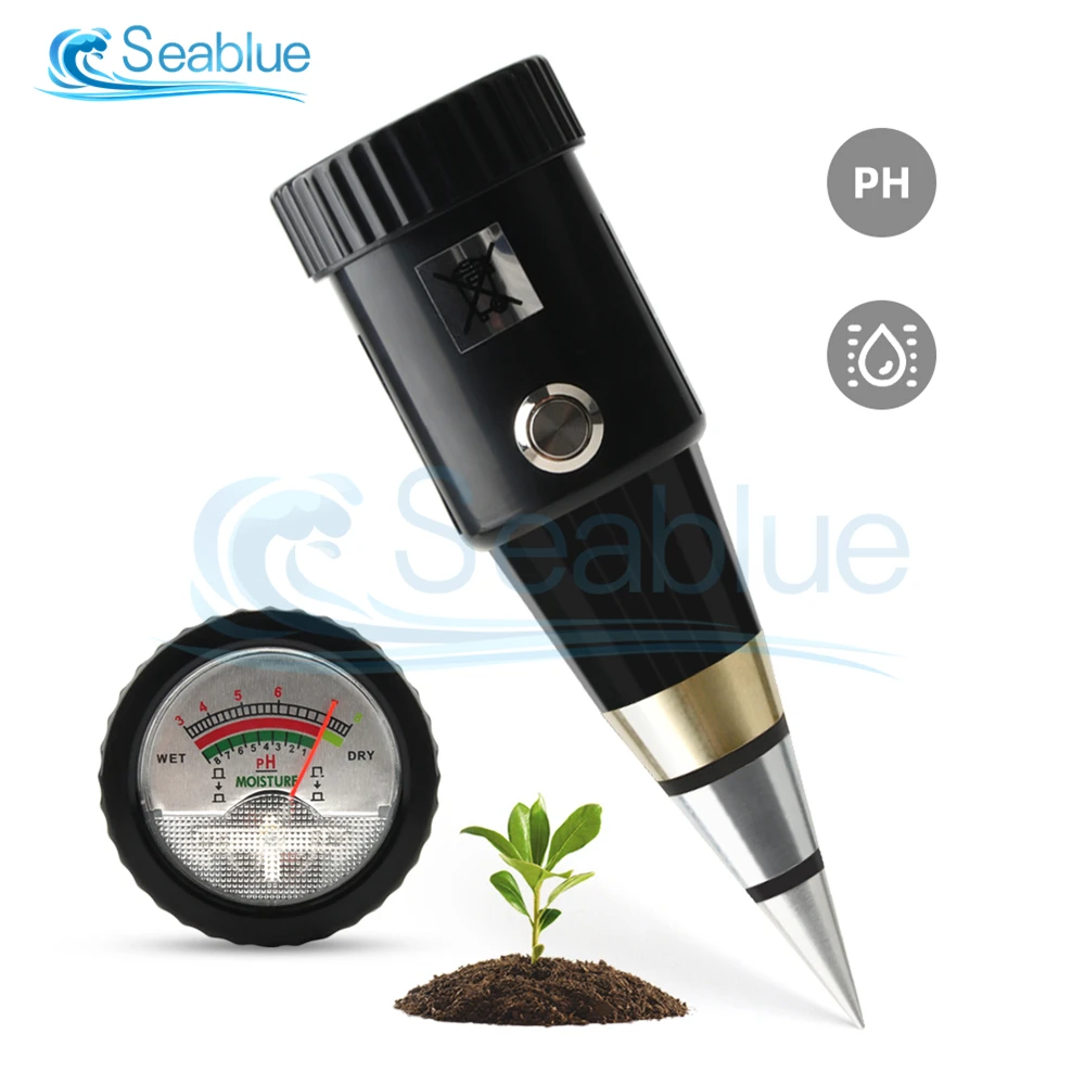 

Handheld Soil Moisture PH Meter Acidity Humidity Tester Metal Sensor Probe 3~8ph No Battery Hygrometer for Planting Garden Tool