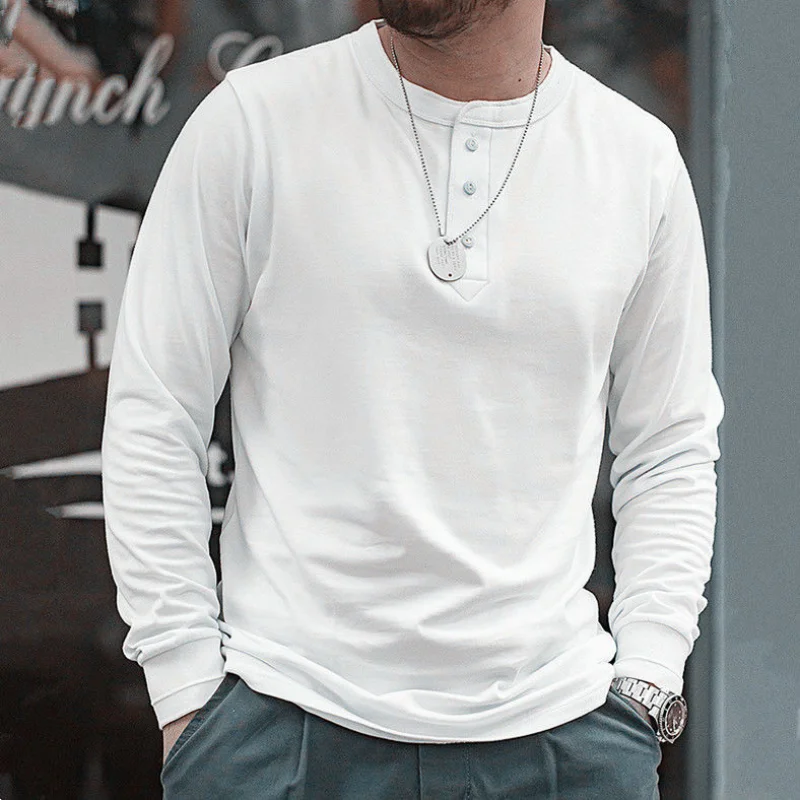 Футболка мужская повседневная с воротником-стойкой