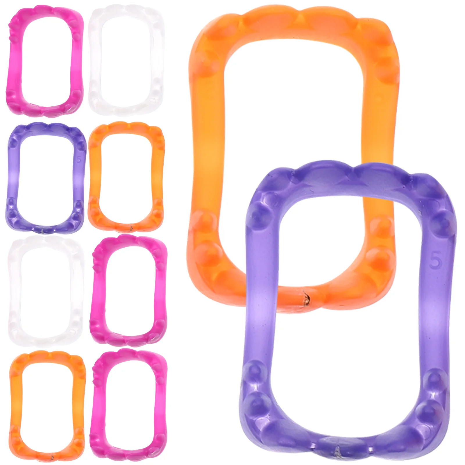 

50 шт., разноцветные пластиковые клыки для одежды