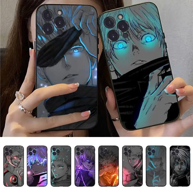 

Anime Jujutsu Kaisen Gojo Satoru Phone Case for iPhone 11 12 13 mini pro XS MAX 8 7 6 6S Plus X 5S SE 2020 XR case