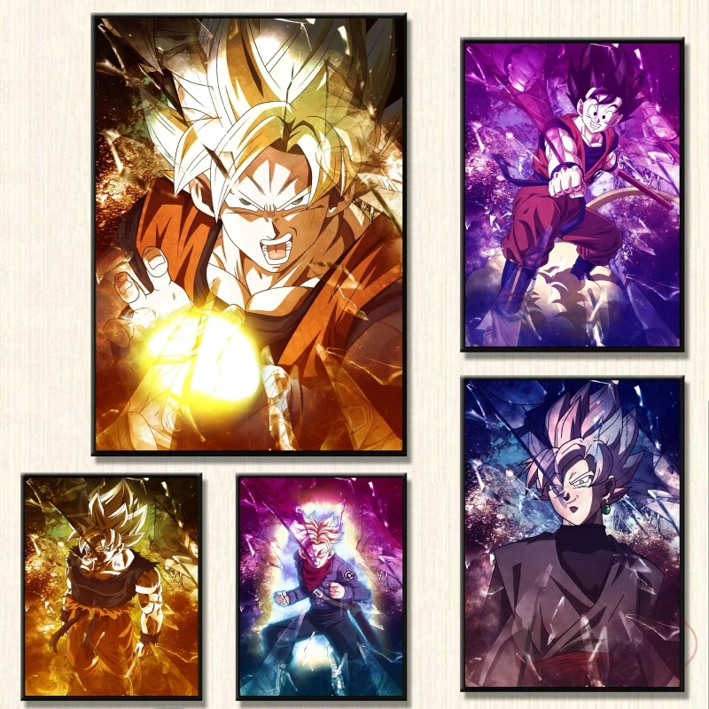 

Японское классическое Аниме Драконий жемчуг Гоку черная Hd Печать художественные принты подарки для детской спальни Декор для комнаты домашний эстетический постер
