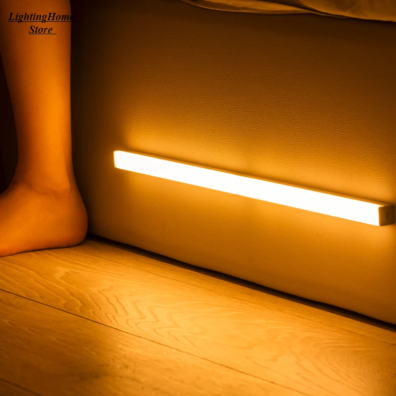 Under Cabinet Light 6/10 LED Induction Motion Sensor Closet Night Lamp Battery Powered Magnetic Strip Light For Kitchen Wardrobe