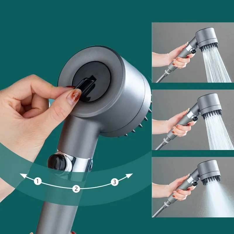 

Shower Head High Pressure Showerhead 3 Modes Water Saving Filter Bathroom Accessories Rainfall Faucet Tap Bath Shower Head