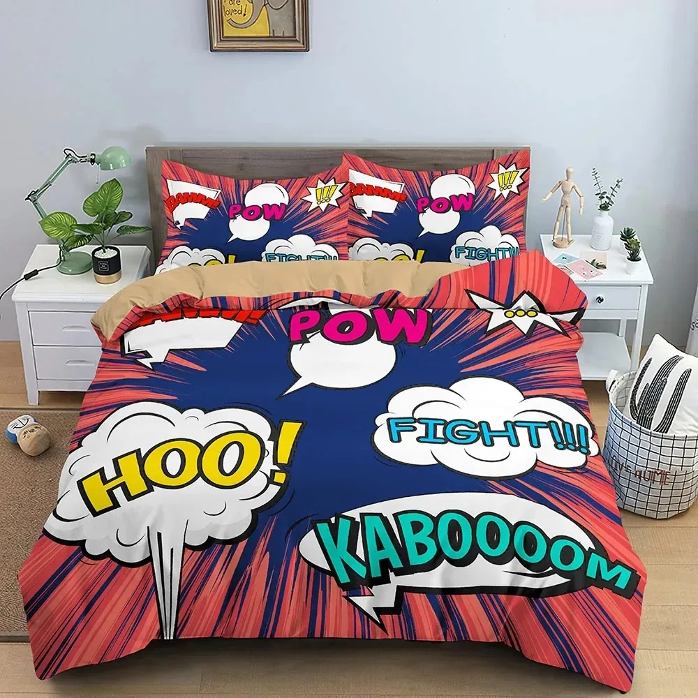 Комплект постельного белья в стиле хип-хоп с принтом