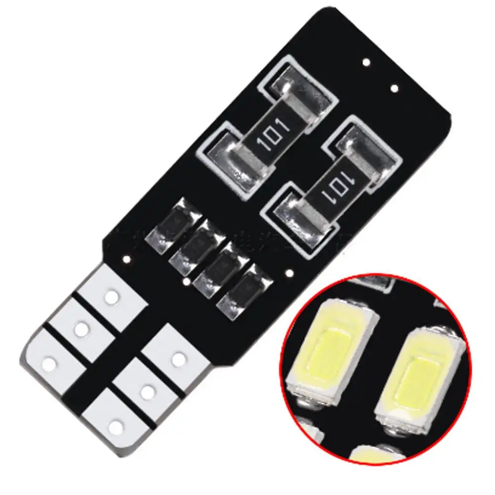 

2 Pcs Car Led Width Light 12v Dc T10-5630-4smd 180 Degrees Irradiation Angle Decoding Reading Lamp Bulb