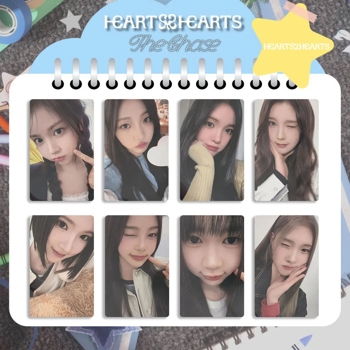8 шт./компл. Kpop Hearts2Hearts The Chase дебютный альбом Lomo карты Jiwoo Carmen Yuha AM WM K4 Ver глянцевые