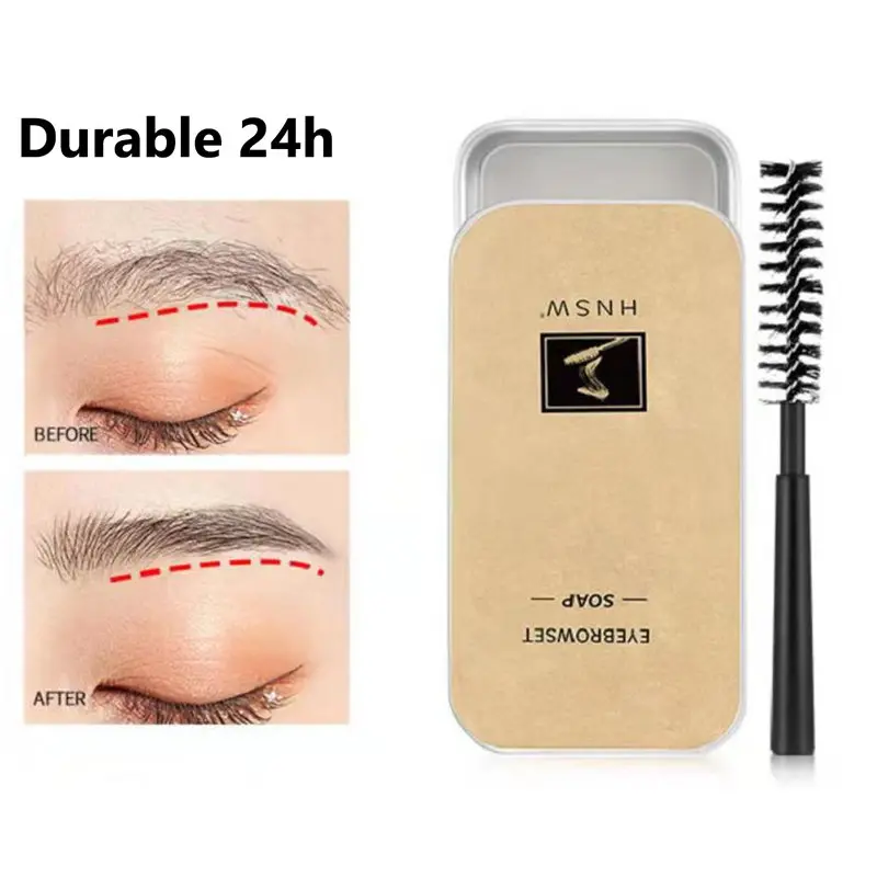

1Pcs Eyebrow Styling Cream With Brush Colorless Eyebrow Soap Shaping Natural 3D Eyebrow Cream Long Lating Waterproof Eye Makeup