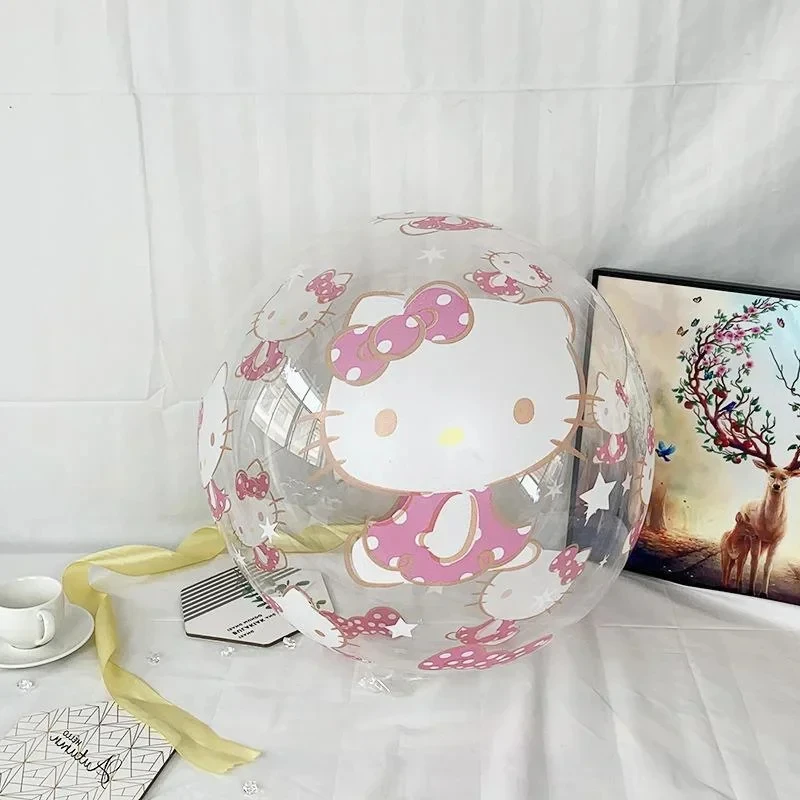 6 шт./набор Прозрачные Шары с принтом Hello Kitty Sanrio