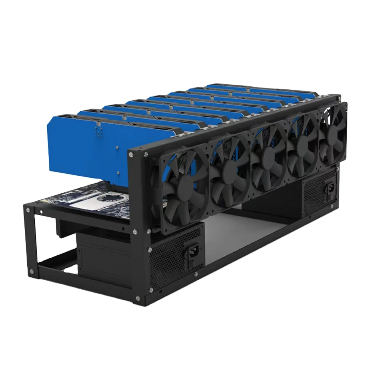 

6GPU 8GPU Open Air Rig Type Graphics Card Machine Frame Case for AK2980-D8P-65 S37 B85-65 Pitch Accessories