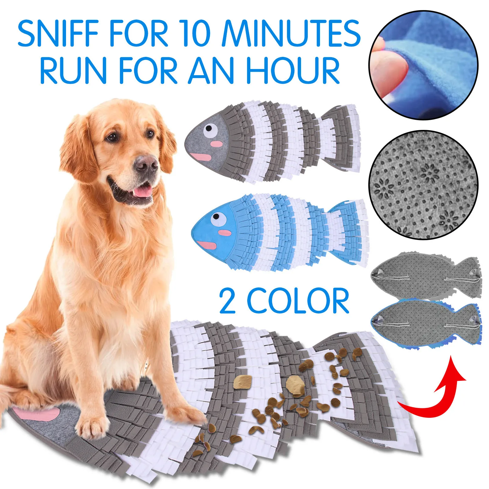 

Pet Dog Snuffle Mat Nose Smell Training Sniffing Pad Dog Puzzle Toy Slow Feeding Bowl Food Dispenser Carpet Washable Dog toys