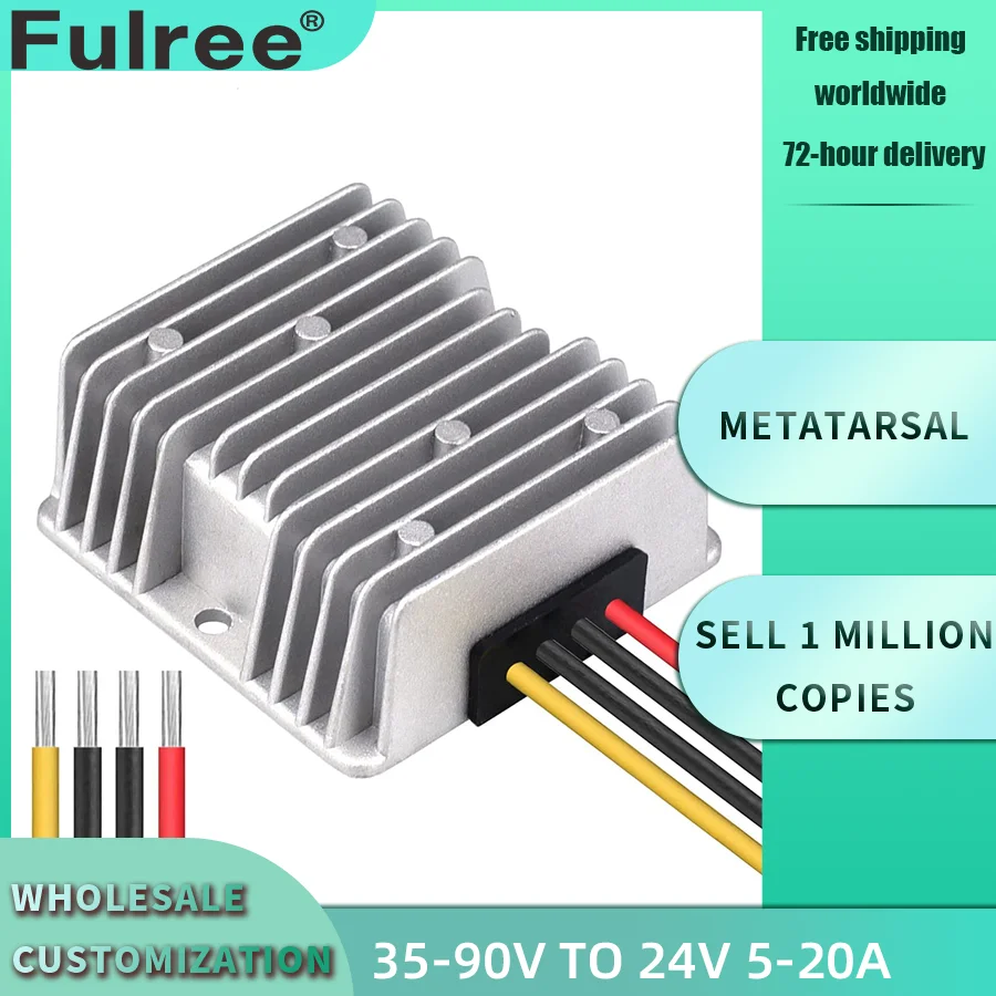 

Fulree Понижающий преобразователь DC 36-72В до 24В 5-20А