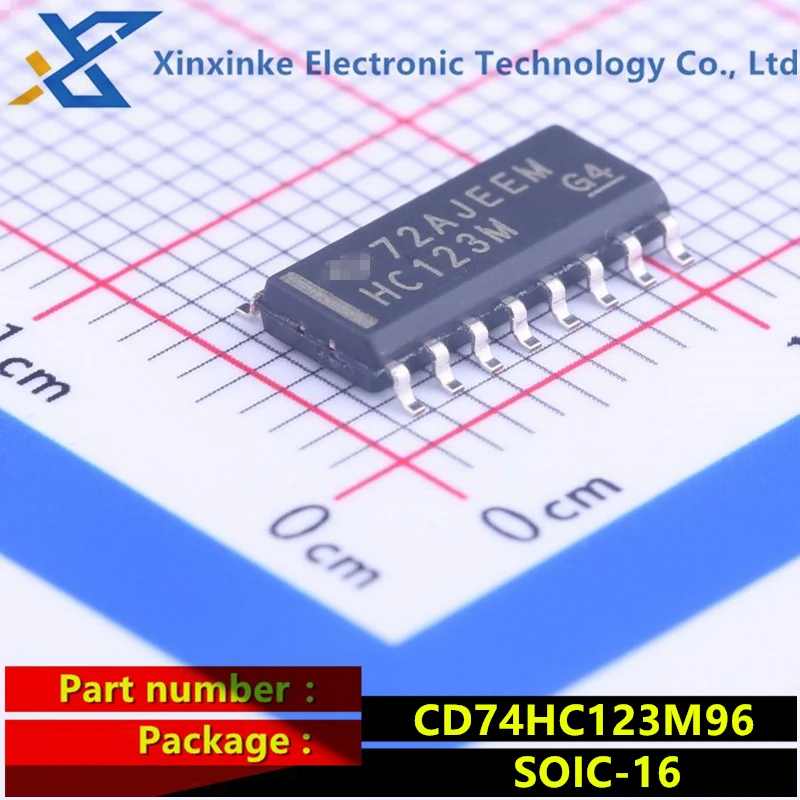 

CD74HC123M96 SOIC-16 CD74HC123M Silk-screen:HC123M Monostable multivibrator High speed CMOS with reset function Brand new
