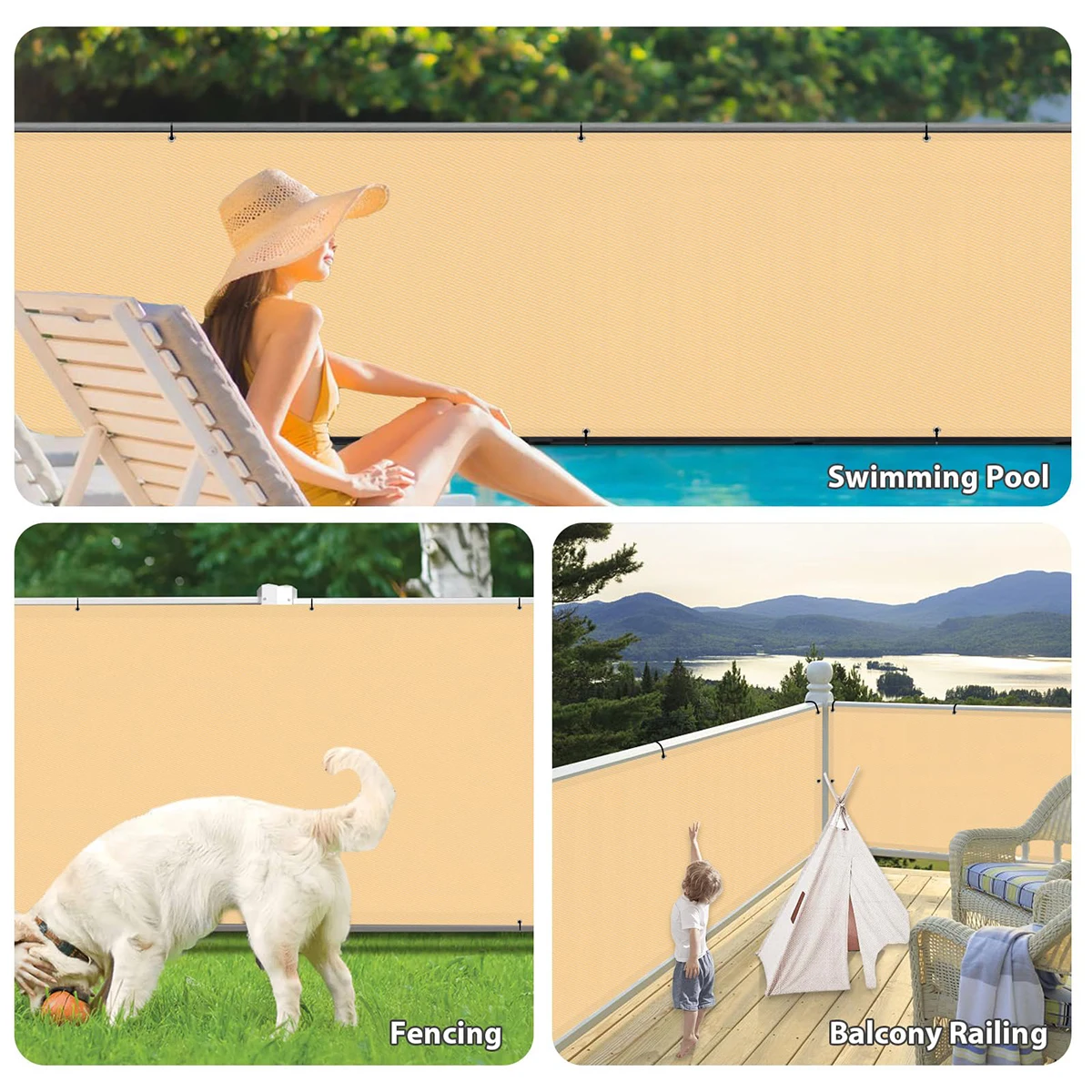 Водонепроницаемый чехол JYMCW для защиты экрана балкона непрозрачный защитный