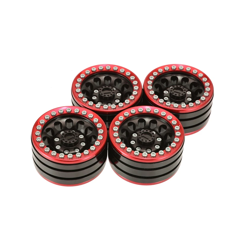 

4PCS 1.9inch Wheel Hub Beadlock Metal Wheel Rim for 1/10 Traxxas TRX-4 Axial SCX10 D90 RC Rock Crawler Climbing Vehicle