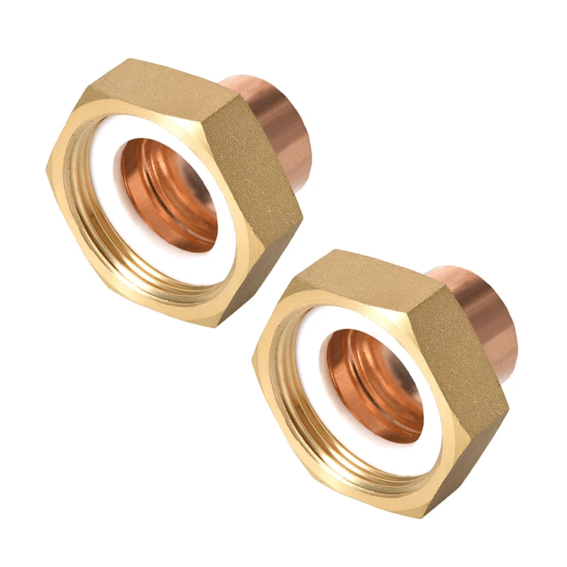 

Uxcell 2 шт. бессвинцовый медный Соединительный фитинг с потовым припоем для соединения с резьбой для использования труб номинального размера