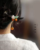 orange persimmon design hairpin hairpin simple modern cheongsam hanfu accessories fringe step shake hair accessories