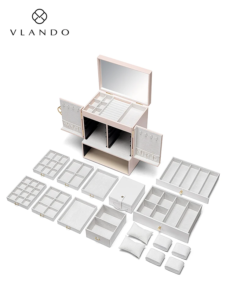 

XL Multi-Layer Jewelry Box Large Capacity Jewelry Ornament Storage Box