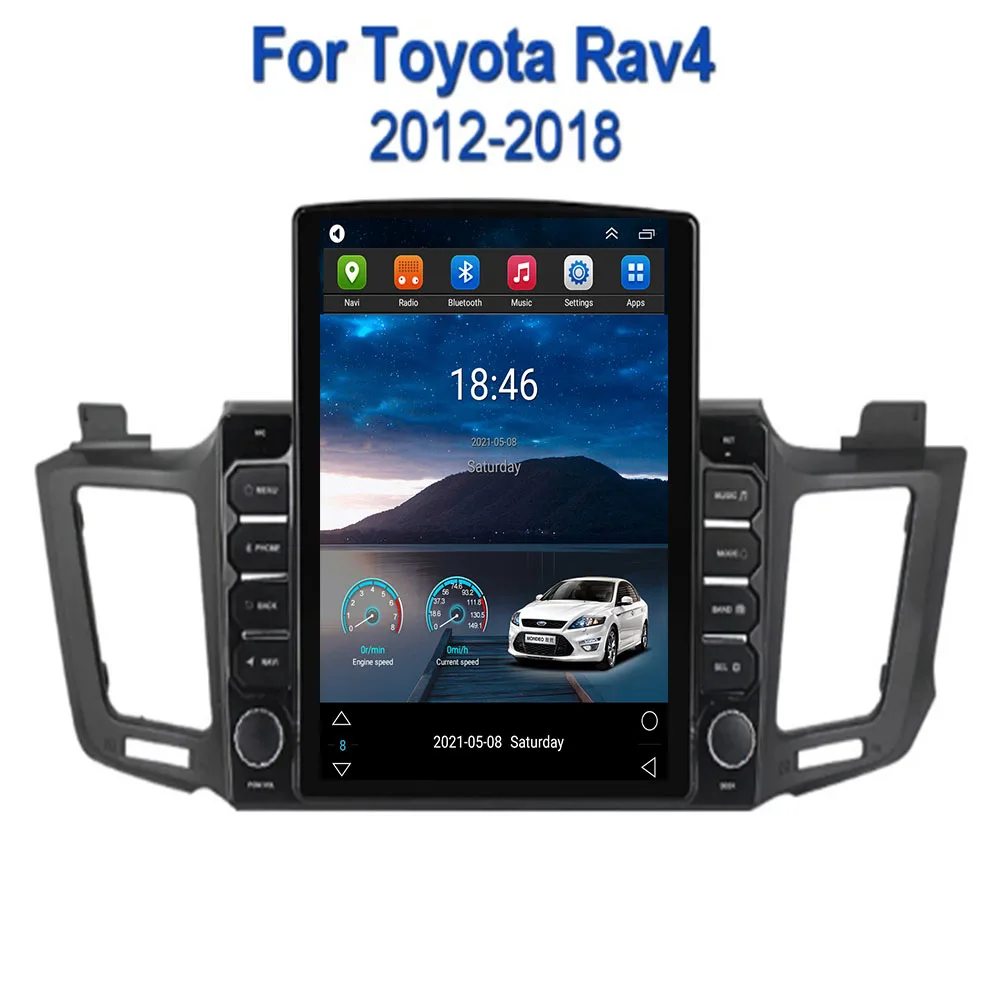 

For Tesla Style 2Din Android12 Car Radio For Toyota RAV4 4 XA40 5 XA50 12+ Multimedia Video Player GPS Stereo Carplay DSP Camera