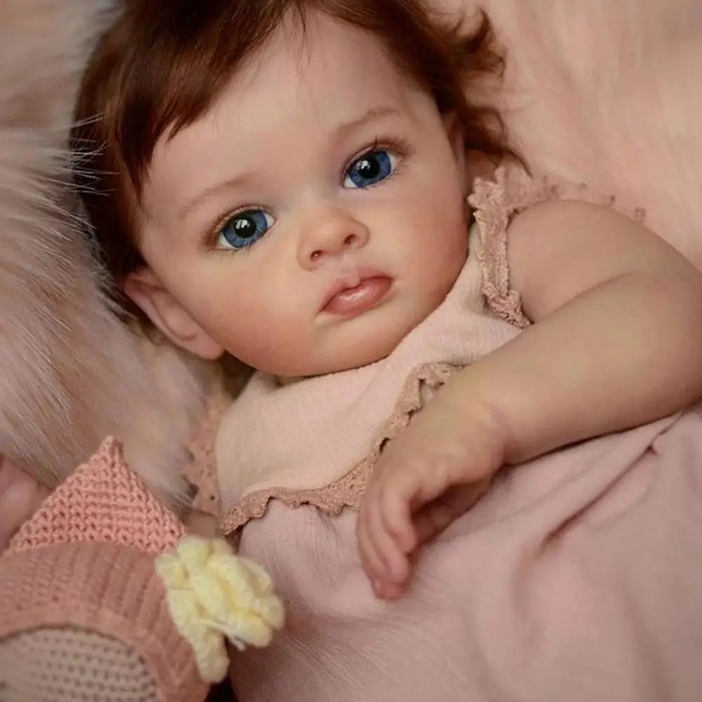

60CM Finished Reborn Toddler Girl Doll Tutti Hand Paint Visible Painting Veins skin Layers High multiple Doll 3D Quality S2G6