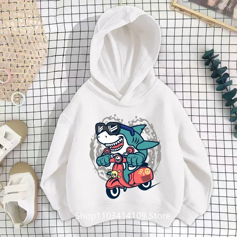 Детская толстовка с капюшоном унисекс и динозавром полиэстер повседневный стиль