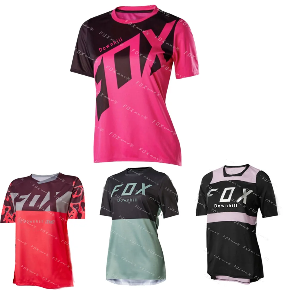 

Women's Downhill Jersey BAT FOX Mountain Biking Teams Breathable Quick-Drying MTB T-Shirt Short-Sleeved Cycling Jersey