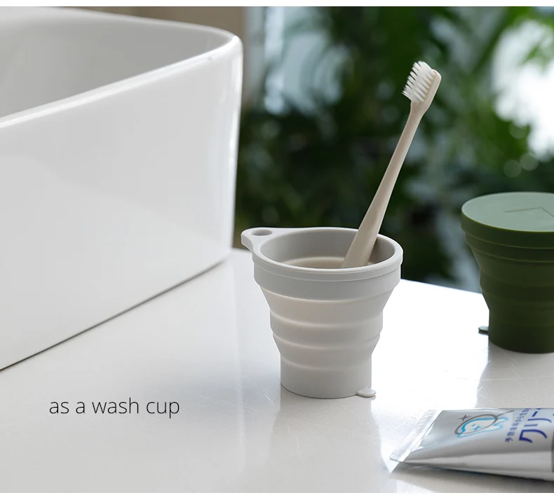 SHIMOYAMA 150ML Folding Cup Silicone Mini Retractable Portable Teacup with Lid Outdoor Travel Coffee Telescopic Drinking | Дом и сад