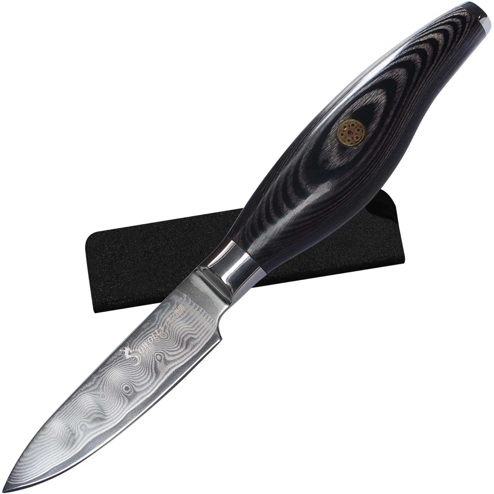 

Xyj Damascus Steel Chef Utility Fruit Knife 67 Layer Damascus Blade Ultra Sharp Kitchen Knife Wood Handle Slicing Knife With Box