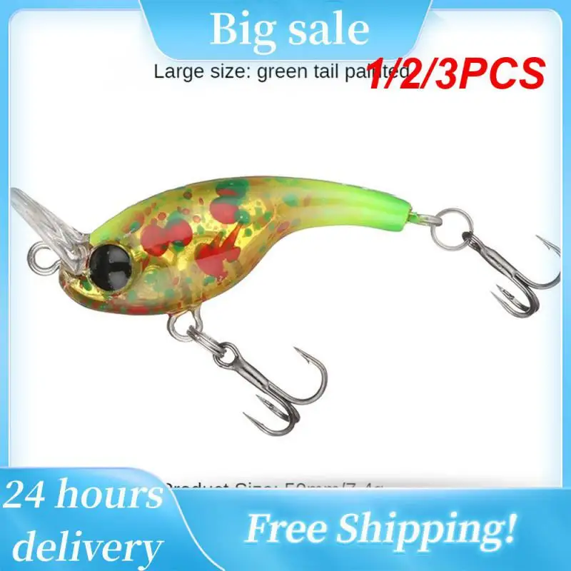 

1/2/3PCS New Sinking Minnow 35mm 2.3g/50mm 7.4g Micro Fishing Lure Mini Wobblers For Freshwater Stream Trout Perch Bass Pike