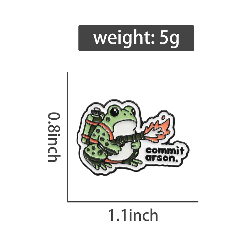 Эмалированные заколки лягушка Броня Arson оригинальные креативные интересные
