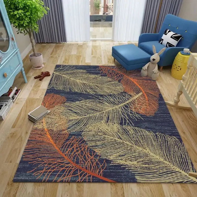 

Бархатный напольный коврик с золотыми листьями в скандинавском стиле для гостиной, спальни, кабинета, прихожей