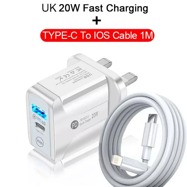 

Зарядное устройство 20 Вт для iPhone 13, 12, 11, XR, XS, SE Pro Max