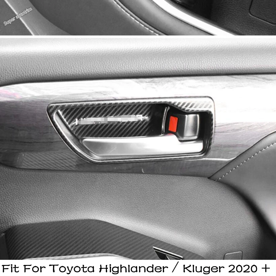 

Modified Accessories For Toyota Highlander / Kluger 2020 2021 2022 Inner Door Handle Catch Cover Bowl Surround Bezel Frame Trim