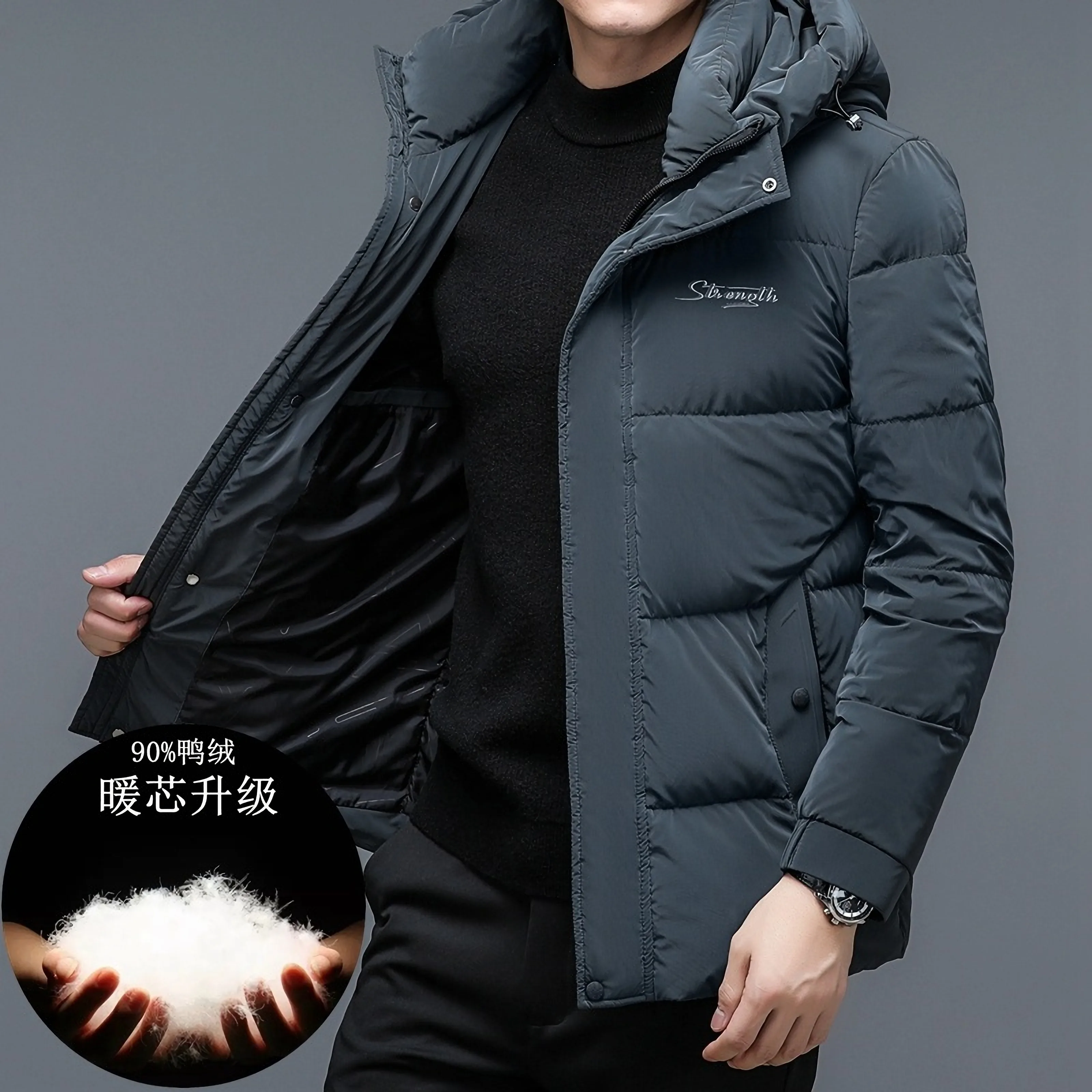 Winter Puffer Jacket Men Thicken Warm With Hoodie Parkas Coats Chaquetas Doudoune Homme Erkek Mont Puffer Jackets Ropa Hombre