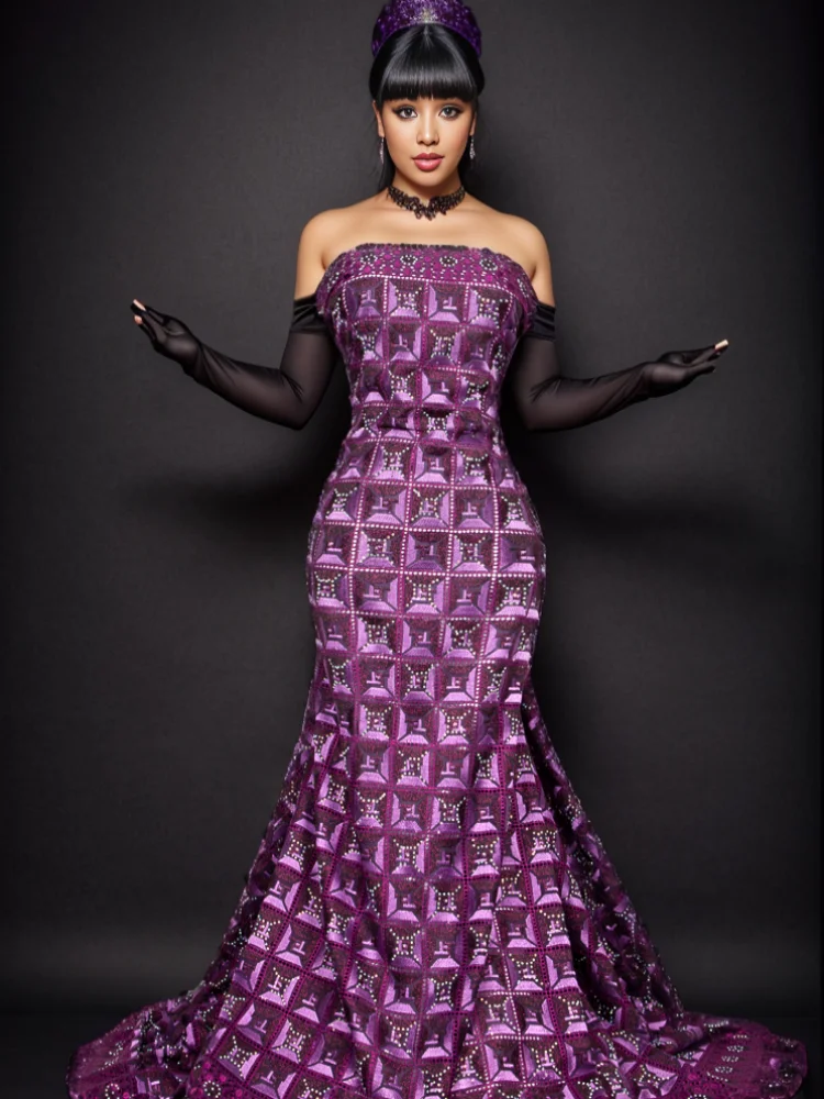 Кружевная швейцарская вуаль SJD кружево с яркостью Высококачественная 2024