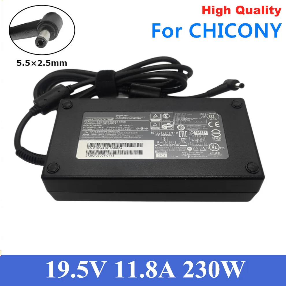 

Genuine 19.5V 11.8A 230W 5.5x2.5mm A12-230P1A A17-230P1A A230A012L Laptop Adapter For MSI GS75 GS65 STEALTH 8SG P65 for CHICONY