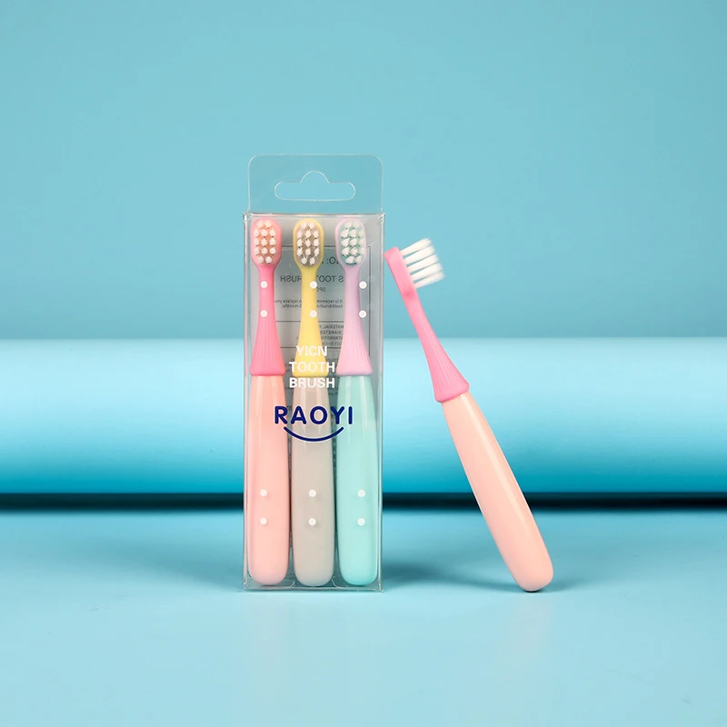 

3PC children soft silicone training toothbrush baby child teeth oral care toothbrush tool kids toothbrush baby supplies 3-6 year