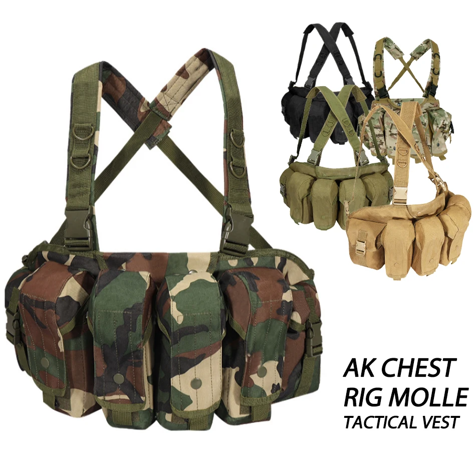 Тактический жилет AK Chest Rig Molle военное армейское снаряжение сумка для магазина 47