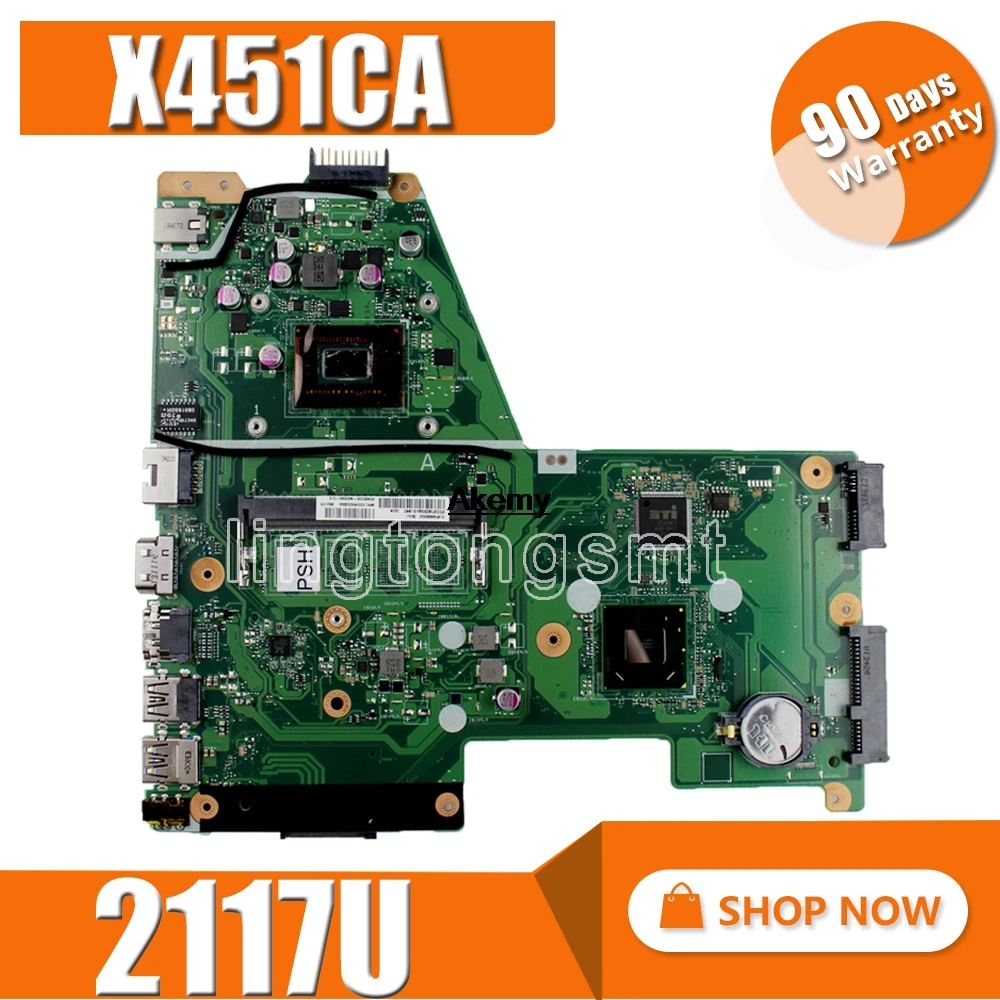 

Новинка! Материнская плата SAMXINNO X451CA для ноутбука Asus X451C X451CA F451C, материнская плата 2117U CPU 100%, тест ОК