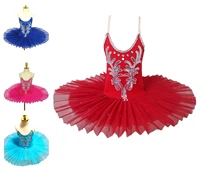 red ballet tutu skirt ballet dress childrens swan lake costume kids belly dance costumes stage professional