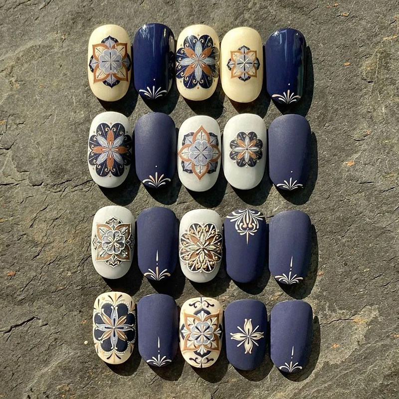 

Женский богемный цветной макияж тотемы 5D мягкий рельефный самоклеящийся стикер для ногтей ручная роспись маникюрные наклейки