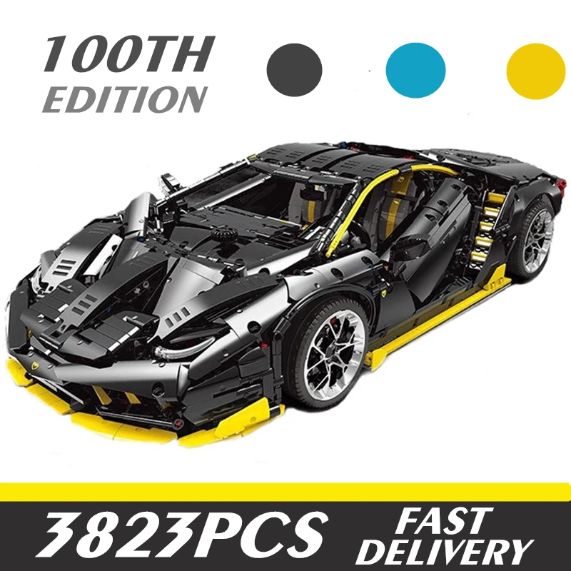 Новинка 3899 шт. Lamborghinies 100th Super Racing Centenario автомобиль Hypercar техническая фотомодель строительный блок детская игрушка подарок для детей