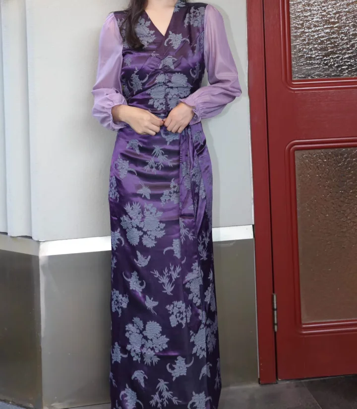 Китайское женское платье с принтом Xizang тибетская одежда в стиле ретро