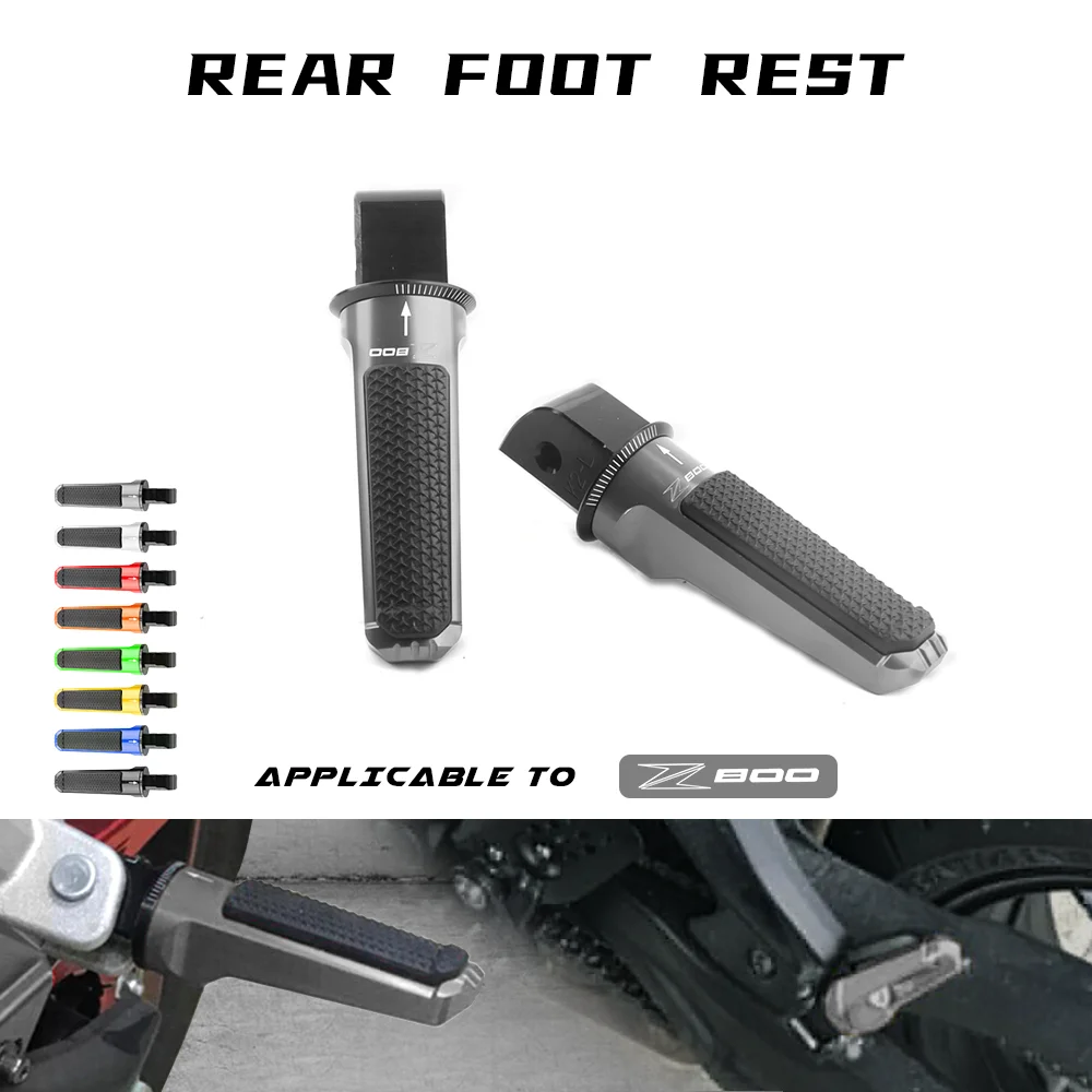 

Motorcycle Accesstories CNC Aluminum Rear Foot Pegs Footrest Passenger Footpegs for KAWASAKI Z800 ZR800 Z800E ABS 2013-2016