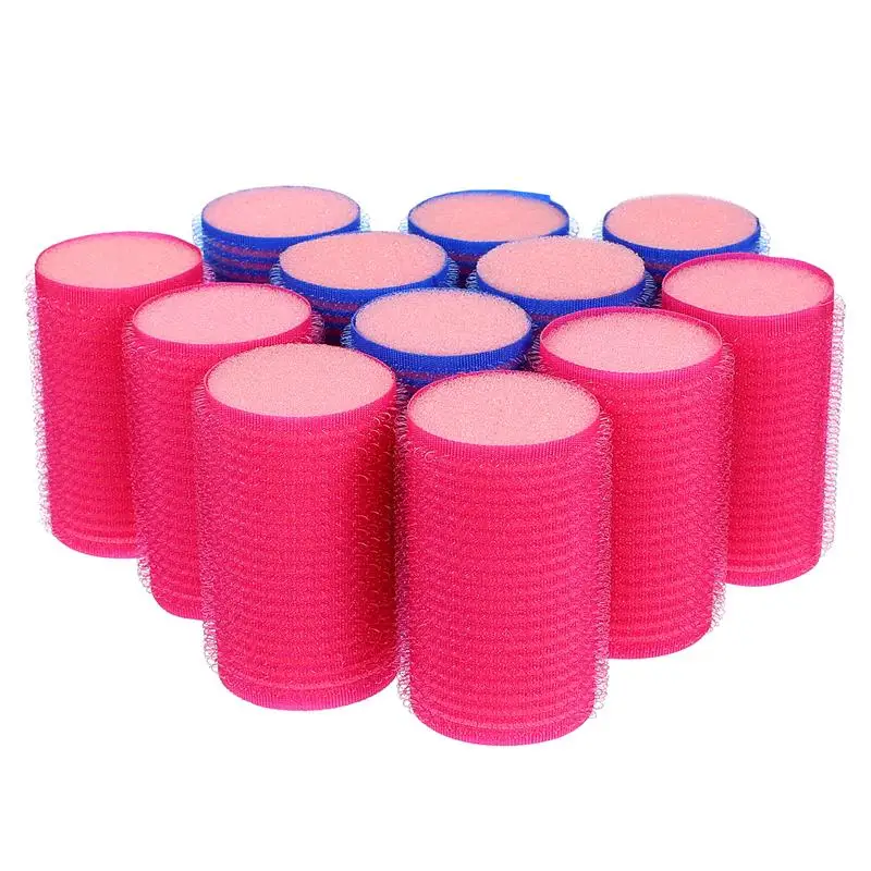 

12pcs DIY Soft Sponge Foam Cushion Hair Rollers Hair Curlers Women Sleeping for Bangs Salon Barber Hairdressing Kit