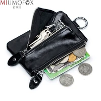 mens genuine leather key wallets fashion womens housekeeper key holders male keychain casual car key case for men key rings
