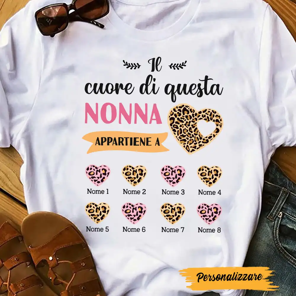 

Mom Grandma Heart Italian Mamma Nonna Cuore T Shirt