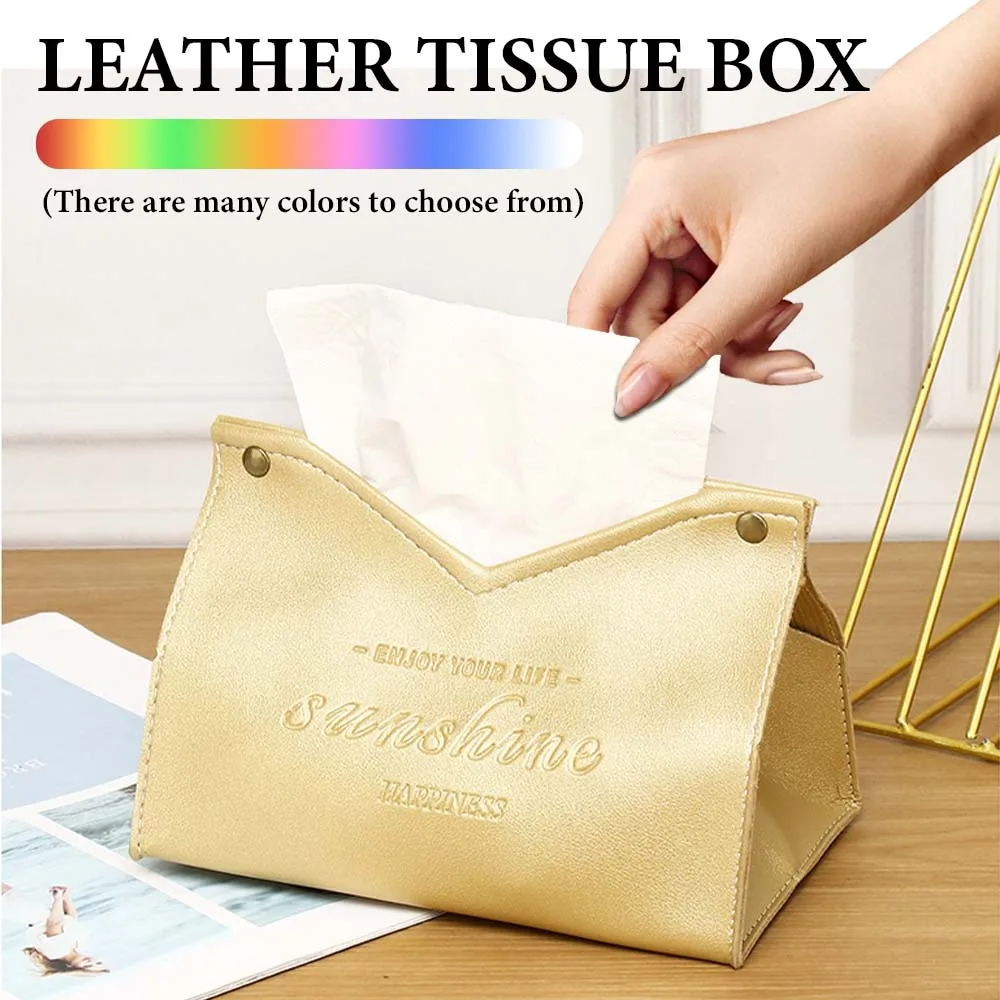 

PU Leather Tissue Box Car Livingroom Bedroom Tissue Box Decoration Kitchen Desktop Nordic Home Napkin Holder Large Storage Box